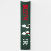 Free Palestine Banner – Mensenrechten & Solidarite (Verticaal)