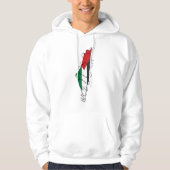 Free Palestine Barbed Wire Kaart Palestijnse Vrijh Hoodie (Voorkant)