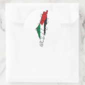 Free Palestine Barbed Wire Kaart Palestijnse Vrijh Ronde Sticker (Tas)