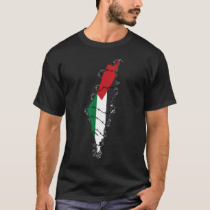 Free Palestine Barbed Wire Kaart Palestijnse Vrijh T-shirt