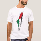 Free Palestine Barbed Wire Kaart Palestijnse Vrijh T-shirt (Voorkant)
