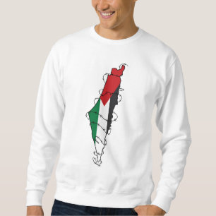 Free Palestine Barbed Wire Kaart Palestijnse Vrijh Trui