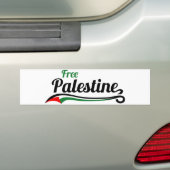 Free Palestine, Baseball Style Bumpersticker (Op auto)