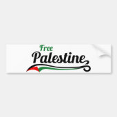 Free Palestine, Baseball Style Bumpersticker (Voorkant)