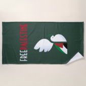 Free Palestine Beach Handdoek – Pro-Palestine Vlag (Voorkant)