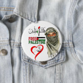 Free Palestine Button (In situ)