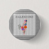 Free Palestine Button Elegant palestine Pin (Voorkant)
