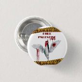 Free Palestine Button - Palestine Genocide Pin (Voorkant /achterkant)
