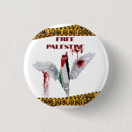 Free Palestine Button - Palestine Genocide Pin