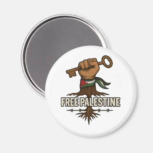 Free Palestine Button – Power & Solidarity Magneet (Voorkant / Achterkant)