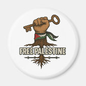 Free Palestine Button – Power & Solidarity Magneet (Voorkant)