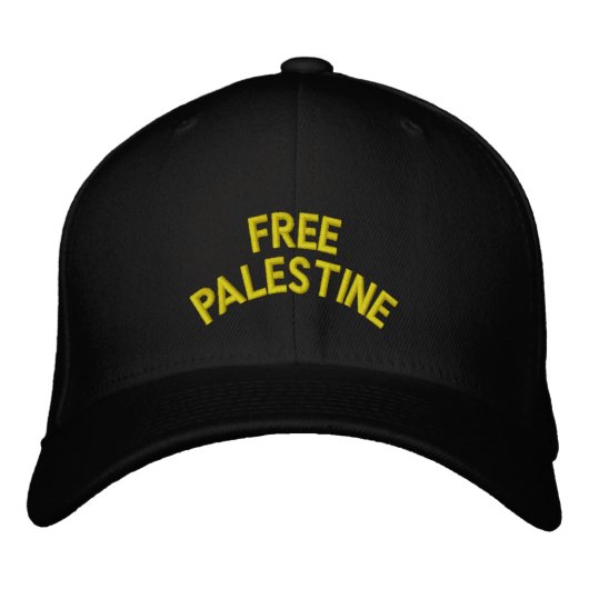 Free Palestine: Custom Baseball Pet (zwart) (Voorkant)