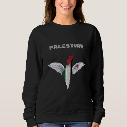 Free Palestine Dames Sweatshirt| Palestijnse vlag Trui (Voorkant)