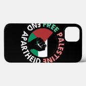Free Palestine End Apartheidsvlag Fist Black Case-Mate iPhone Case (Achterkant (horizontaal))