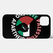 Free Palestine End Apartheidsvlag Fist Black Case-Mate iPhone Case (Achterkant (horizontaal))