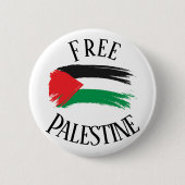 Free Palestine End Bezetting Button Pin (Voorkant)