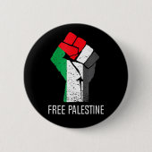 Free Palestine Fist Gaza Resistance Ronde Button 5,7 Cm (Voorkant)
