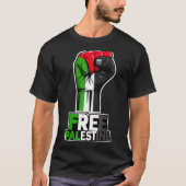 Free Palestine Flag of Palestine Palestinian fist T-shirt (Voorkant)