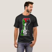 Free Palestine Flag of Palestine Palestinian fist  T-shirt (Voorkant volledig)