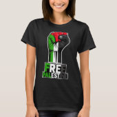 Free Palestine Flag of Palestine Palestinian fist T-shirt (Voorkant)