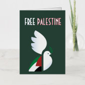 Free Palestine Foil Greeting Card – Peace Folie Wenskaart (Voorkant)