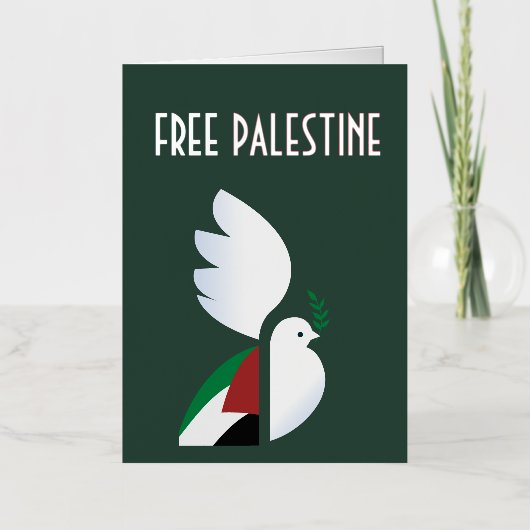 Free Palestine Foil Greeting Card – Peace Folie Wenskaart (Voorkant)