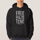 Free Palestine Free Gaza Typographic Hoodie (Voorkant)