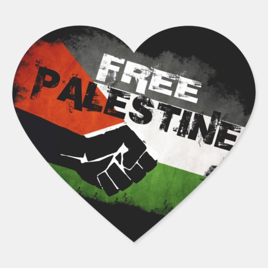 Free Palestine Heart Stickers (Voorkant)
