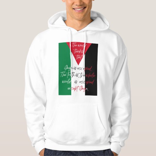 Free Palestine Hoodie - Red Gaza Hoodie (Voorkant)