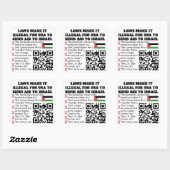 FREE PALESTINE - Illegale hulp aan Israël QR code Vierkante Sticker (Vel)