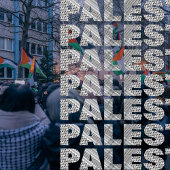 Free Palestine in Palestinian Scarf Design Gaza Tri-Blend Shirt