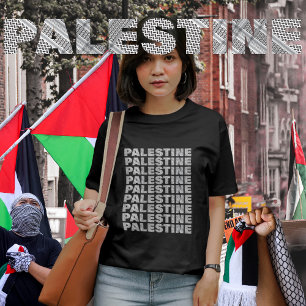 Free Palestine in Palestinian Scarf Design Gaza Tri-Blend Shirt