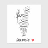 FREE PALESTINE KEFFIYEH STICKER (Vel)