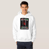 Free Palestine Mannen Hoodie Red Palestina (Voorkant volledig)