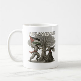 Free Palestine Mug – Roots of Resistance Koffiemok
