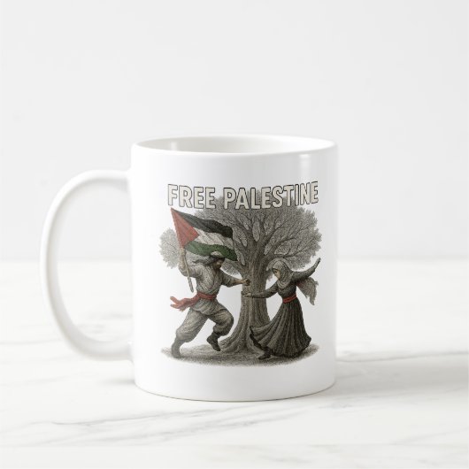 Free Palestine Mug – Roots of Resistance Koffiemok (Links)