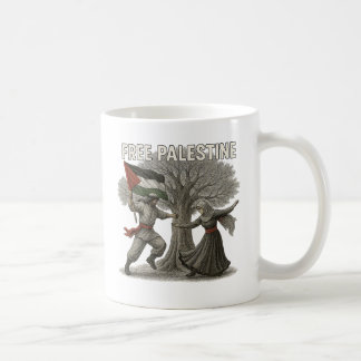 Free Palestine Mug – Roots of Resistance Koffiemok