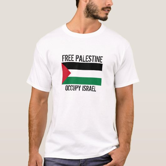 FREE PALESTINE OCCUPY ISRAEL T-SHIRT (Voorkant)
