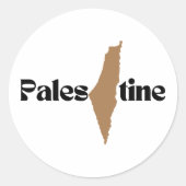 Free Palestine Palestijnse kaart Sociale rechtvaar Ronde Sticker (Voorkant)