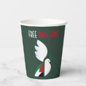 Free Palestine Paper Cups – Patriottische Partij Papieren Bekers (Achterkant)