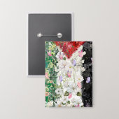 Free Palestine Pin Button in Floral Design (Voorkant / Achterkant)