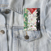 Free Palestine Pin Button in Floral Design (Insitu)