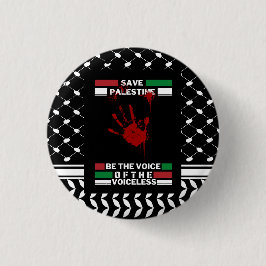 Free Palestine Pin Button in Palestine Flag Theme