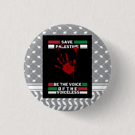 Free Palestine Pin Button in Palestine Flag Theme