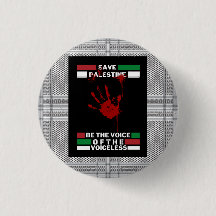 Free Palestine Pin Button in Palestine Flag Theme
