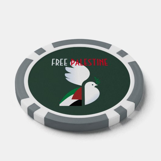Free Palestine Poker Chips - Politieke verklaring (Enkel)