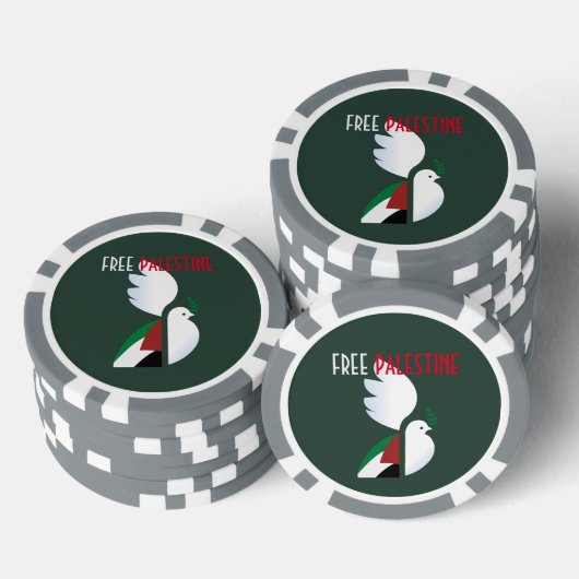 Free Palestine Poker Chips - Politieke verklaring (Opstapeling)