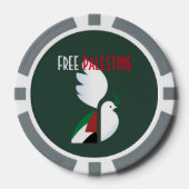 Free Palestine Poker Chips - Politieke verklaring (Voorkant)