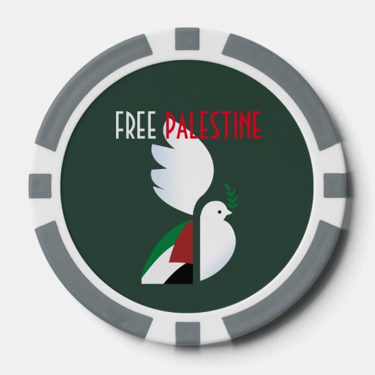 Free Palestine Poker Chips - Politieke verklaring (Voorkant)