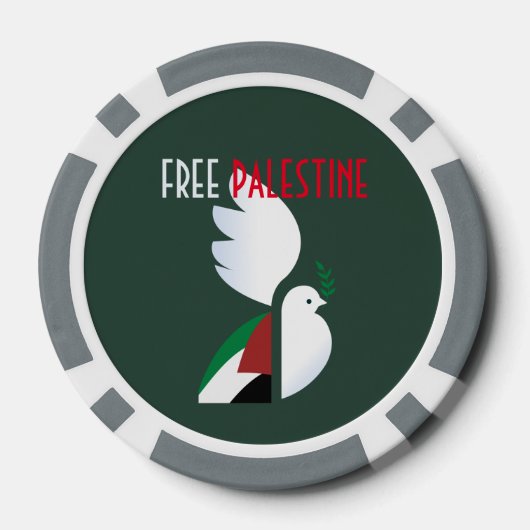 Free Palestine Poker Chips - Politieke verklaring (Achterkant)